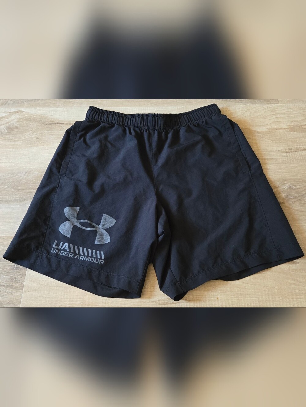 Under Armour Men’s Black Athletic Shorts with Logo Accent